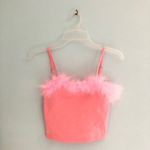 Pink Feather Top